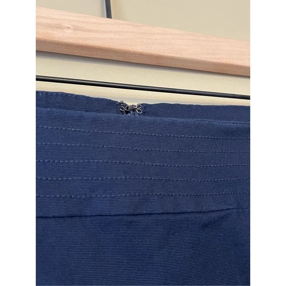 Talbots Women’s Navy Blue Cotton Lined Skirt Petite 14